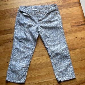 Jordache skinny crop cheetah print jeans